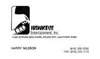 Hawkeye Entertainment Business Card